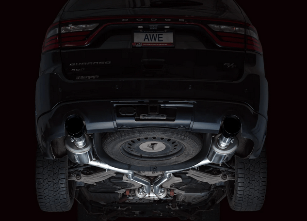 AWE Touring Cat - Back Exhaust, Black Tips 2011 - 2023 Durango 5.7L - Speedlogix
