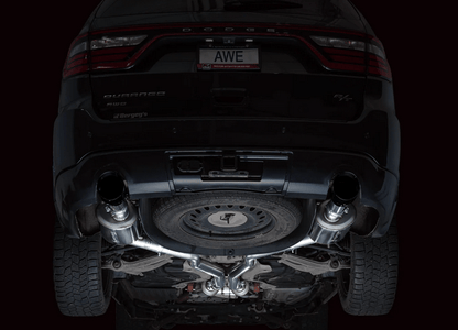 AWE Touring Cat - Back Exhaust, Black Tips 2011 - 2023 Durango 5.7L - Speedlogix