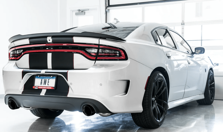 AWE Touring Cat - Back Exhaust, Black Tips 2017 - 2023 Charger 5.7L - Speedlogix