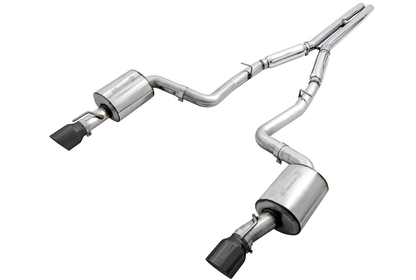 AWE Touring Cat - Back Exhaust, Black Tips 2017 - 2023 Charger 5.7L - Speedlogix