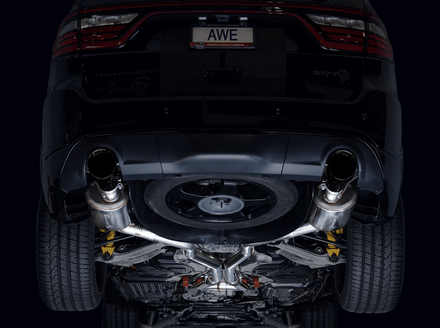 AWE Touring Cat - Back Exhaust, Black Tips 2018 - 2023 Durango 6.4L/6.2L - Speedlogix