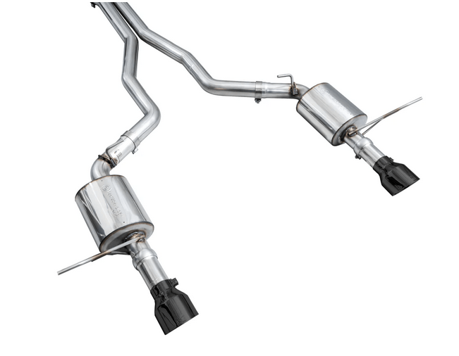 AWE Touring Cat - Back Exhaust, Black Tips 2018 - 2023 Durango 6.4L/6.2L - Speedlogix