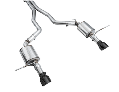 AWE Touring Cat - Back Exhaust, Black Tips 2018 - 2023 Durango 6.4L/6.2L - Speedlogix