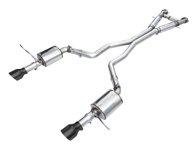 AWE Touring Cat - Back Exhaust, Black Tips 2018 - 2023 Durango 6.4L/6.2L - Speedlogix