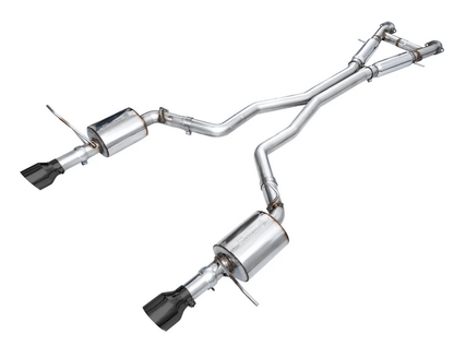 AWE Touring Cat - Back Exhaust, Black Tips 2018 - 2023 Durango 6.4L/6.2L - Speedlogix
