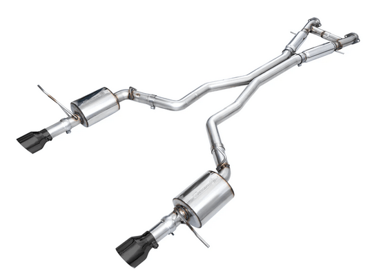AWE Touring Cat - Back Exhaust, Black Tips 2018 - 2023 Durango 6.4L/6.2L - Speedlogix