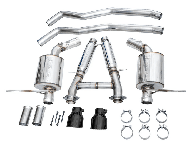 AWE Touring Cat - Back Exhaust, Black Tips 2018 - 2023 Durango 6.4L/6.2L - Speedlogix
