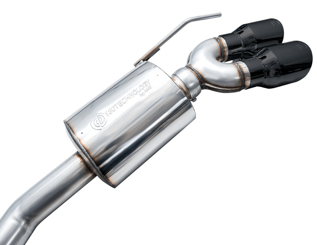 AWE Touring Cat - Back Exhaust, Black Tips 2020 - 2024 Explorer ST - Speedlogix