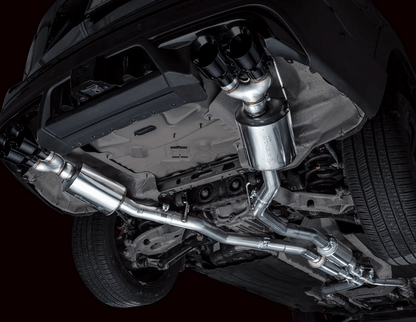 AWE Touring Cat - Back Exhaust, Black Tips 2020 - 2024 Explorer ST - Speedlogix