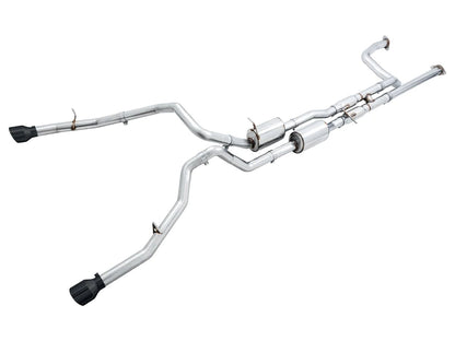 AWE Touring Cat - Back Exhaust, Black Tips 2021 - 2023 TRX 6.2L - Speedlogix