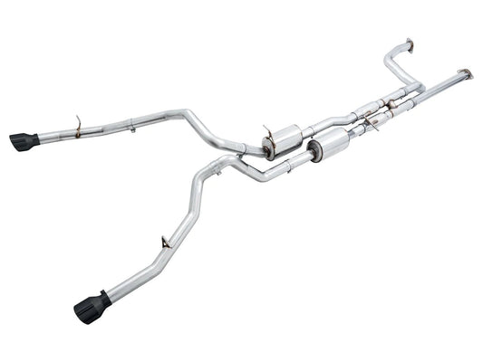 AWE Touring Cat - Back Exhaust, Black Tips 2021 - 2023 TRX 6.2L - Speedlogix