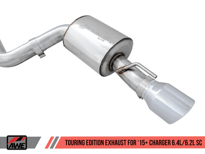 AWE Touring Cat - Back Exhaust, Chrome Tips 2015 - 2023 Charger 6.2L/392/6.4L - Speedlogix