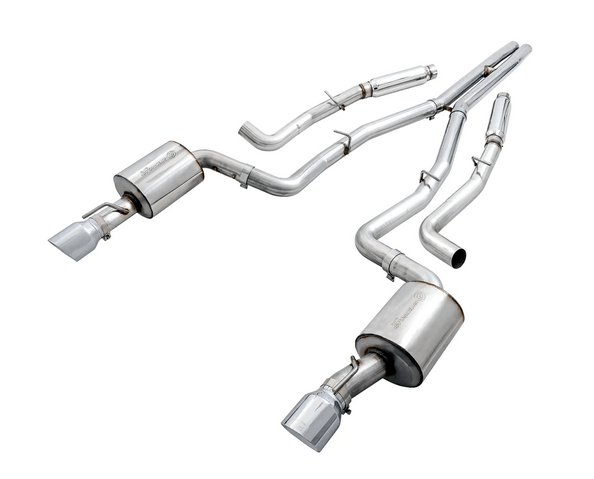 AWE Touring Cat - Back Exhaust, Chrome Tips 2017 - 2023 Charger 5.7L - Speedlogix
