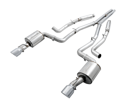 AWE Touring Cat - Back Exhaust, Chrome Tips 2017 - 2023 Charger 5.7L - Speedlogix