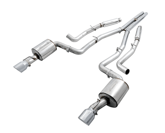 AWE Touring Cat - Back Exhaust, Chrome Tips 2017 - 2023 Charger 5.7L - Speedlogix