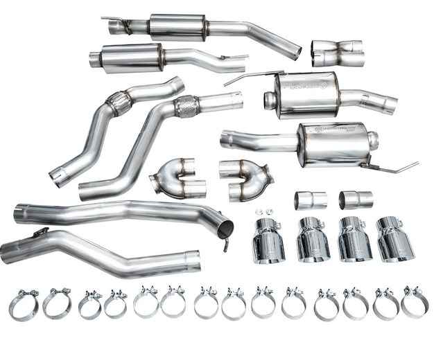 AWE Touring Cat - Back Exhaust, Chrome Tips 2020 - 2024 Explorer ST - Speedlogix