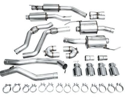 AWE Touring Cat - Back Exhaust, Chrome Tips 2020 - 2024 Explorer ST - Speedlogix