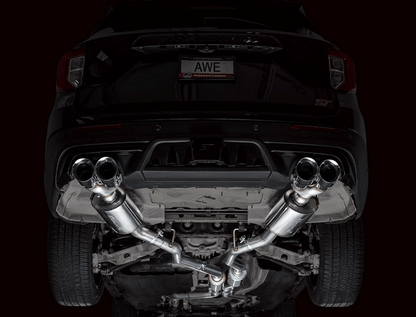 AWE Touring Cat - Back Exhaust, Chrome Tips 2020 - 2024 Explorer ST - Speedlogix