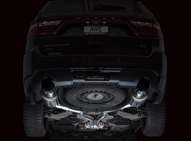 AWE Track Cat - Back Exhaust, Black Tips 2011 - 2023 Durango 5.7L - Speedlogix
