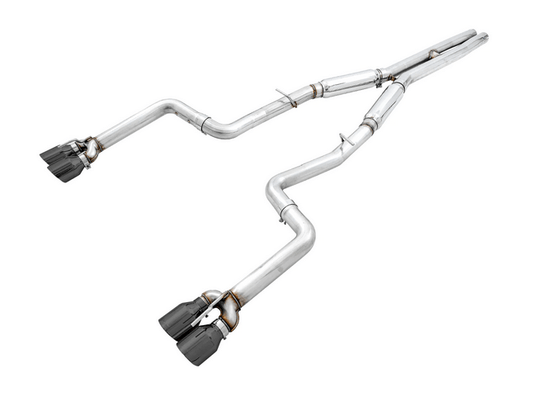 AWE Track Cat - Back Exhaust, Black Tips 2017 - 2023 Challenger 5.7L - Speedlogix