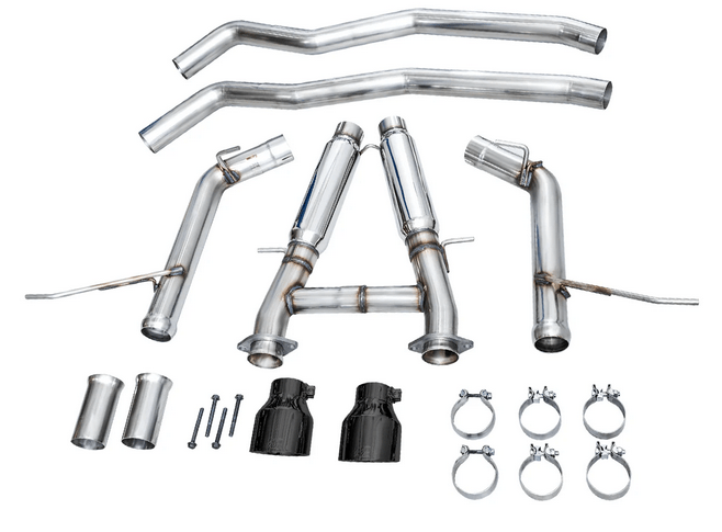 AWE Track Cat - Back Exhaust, Black Tips 2018 - 2023 Durango 6.4L/6.2L - Speedlogix