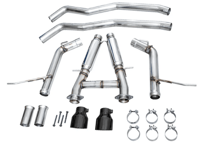 AWE Track Cat - Back Exhaust, Black Tips 2018 - 2023 Durango 6.4L/6.2L - Speedlogix