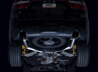 AWE Track Cat - Back Exhaust, Black Tips 2018 - 2023 Durango 6.4L/6.2L - Speedlogix