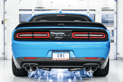 AWE Track Cat - Back Exhaust, Chrome Tips 2015 - 2023 Challenger 6.2L/392/6.4L - Speedlogix