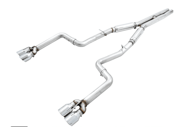 AWE Track Cat - Back Exhaust, Chrome Tips 2015 - 2023 Challenger 6.2L/392/6.4L - Speedlogix