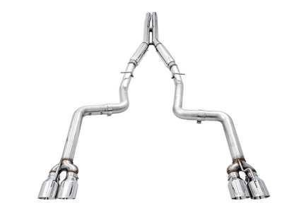 AWE Track Cat - Back Exhaust, Chrome Tips 2015 - 2023 Challenger 6.2L/392/6.4L - Speedlogix