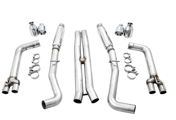 AWE Track Cat - Back Exhaust, Chrome Tips 2015 - 2023 Challenger 6.2L/392/6.4L - Speedlogix