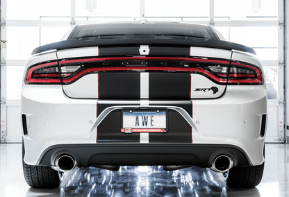 AWE Track Cat - Back Exhaust, Chrome Tips 2015 - 2023 Charger 6.2L/392/6.4L - Speedlogix