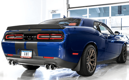 AWE Track Cat - Back Exhaust, Chrome Tips 2017 - 2023 Challenger 5.7L - Speedlogix