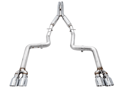 AWE Track Cat - Back Exhaust, Chrome Tips 2017 - 2023 Challenger 5.7L - Speedlogix
