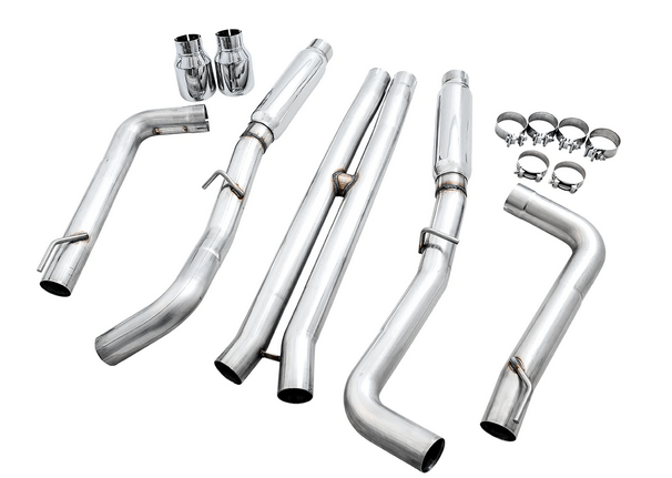 AWE Track Cat - Back Exhaust, Chrome Tips 2017 - 2023 Charger 5.7L - Speedlogix