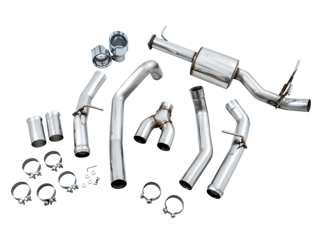 AWE Track Cat - Back Exhaust, Chrome Tips 2019 - 2023 Ram 1500 5.7L - Speedlogix