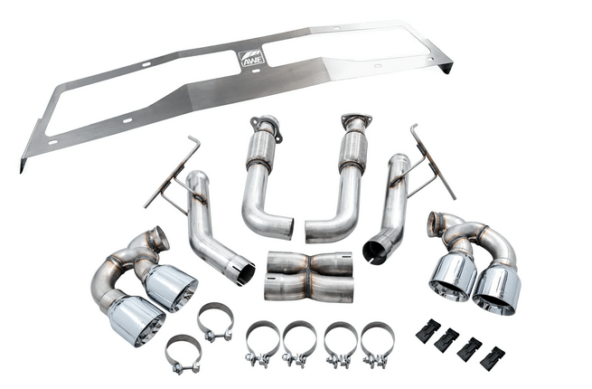 AWE Track Cat - Back Exhaust, Chrome Tips 2020 - 2023 Corvette - Speedlogix