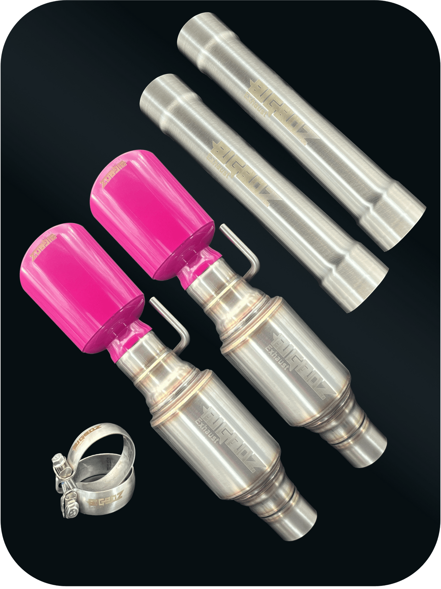 Axleback Kit ( Brushed Satin Finish Mufflers) for 2015 - 2023 V8 Dodge Charger - Speedlogix