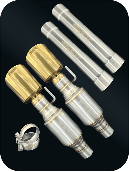 Axleback Kit ( Brushed Satin Finish Mufflers) for 2015 - 2023 V8 Dodge Charger - Speedlogix