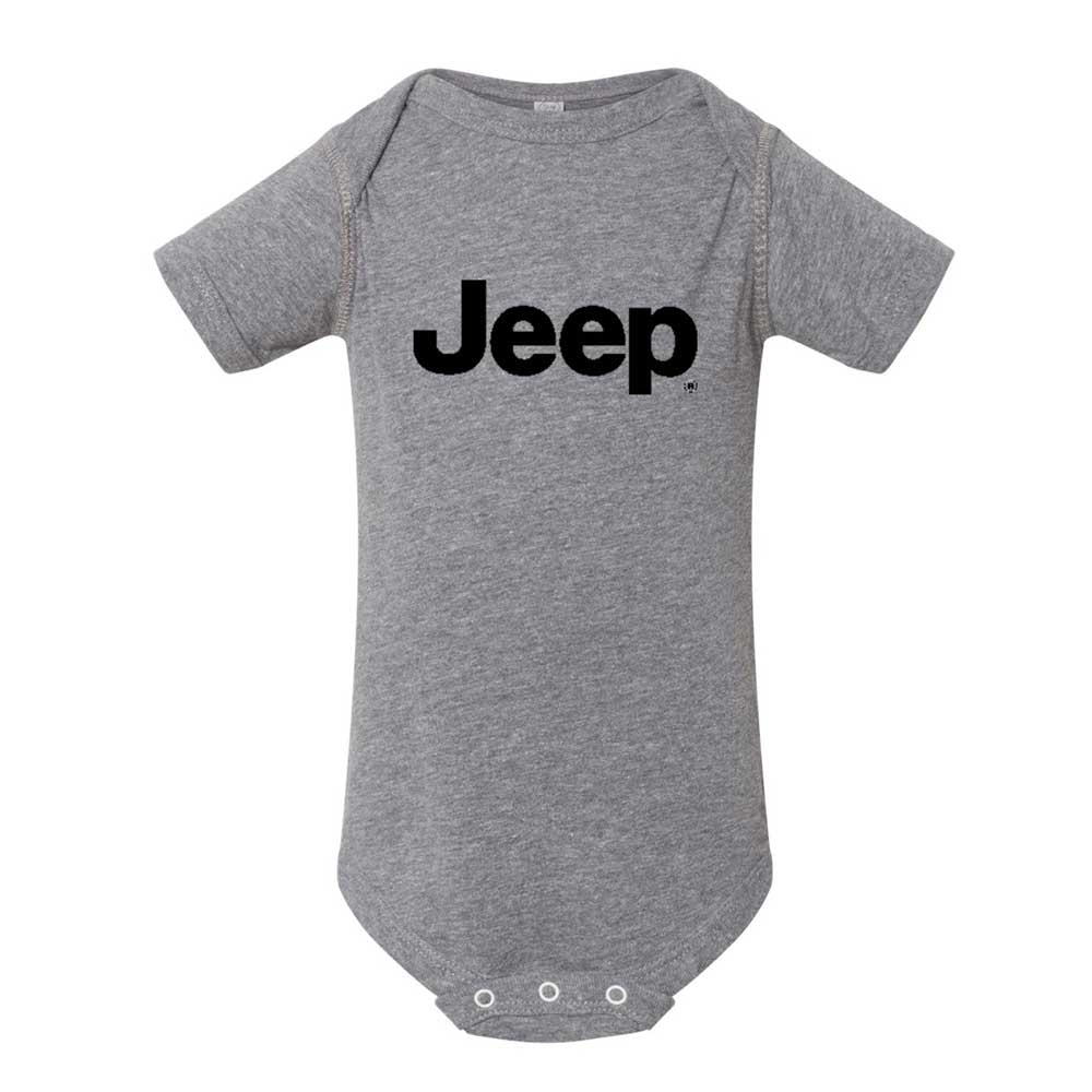 Baby Onesie - Jeep Text - Triblend Grey - Speedlogix