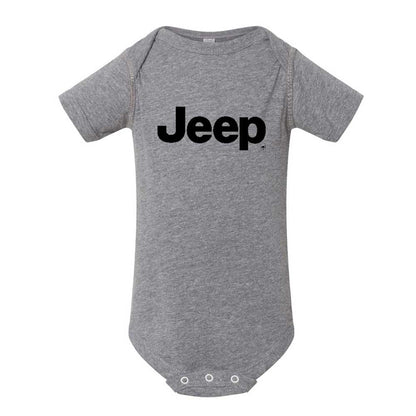 Baby Onesie - Jeep Text - Triblend Grey - Speedlogix