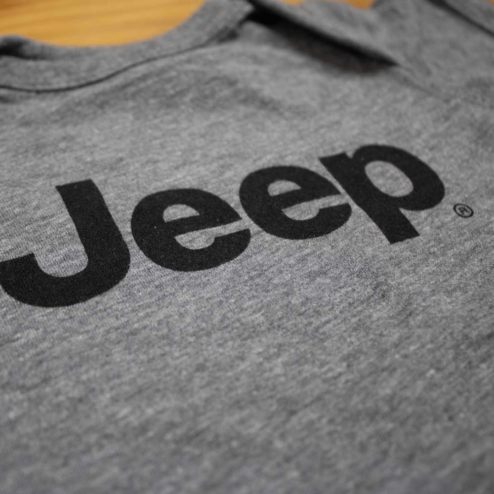 Baby Onesie - Jeep Text - Triblend Grey - Speedlogix