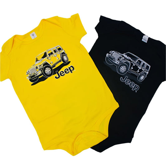 Baby Onesie - Jeep Wrangler Line Art - Speedlogix