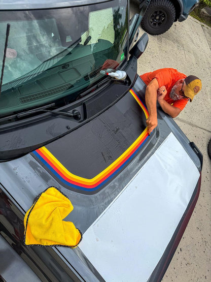 Badlands 5 Bar Retro Stripe Package (Hood, Lower Door Protection, Door Sills) - 2021+ Bronco - Speedlogix