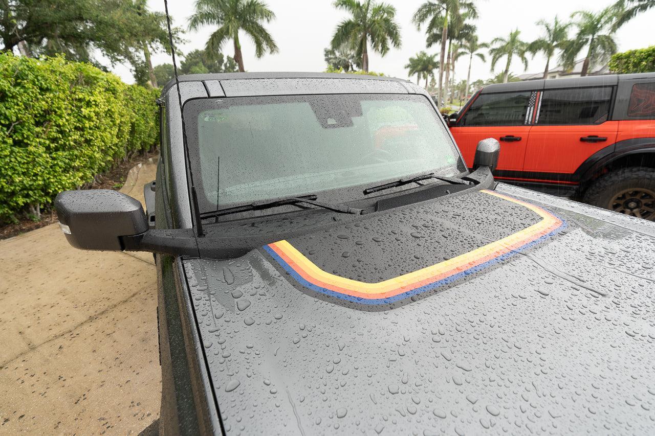 Badlands 5 Bar Retro Stripe Package (Hood, Lower Door Protection, Door Sills) - 2021+ Bronco - Speedlogix