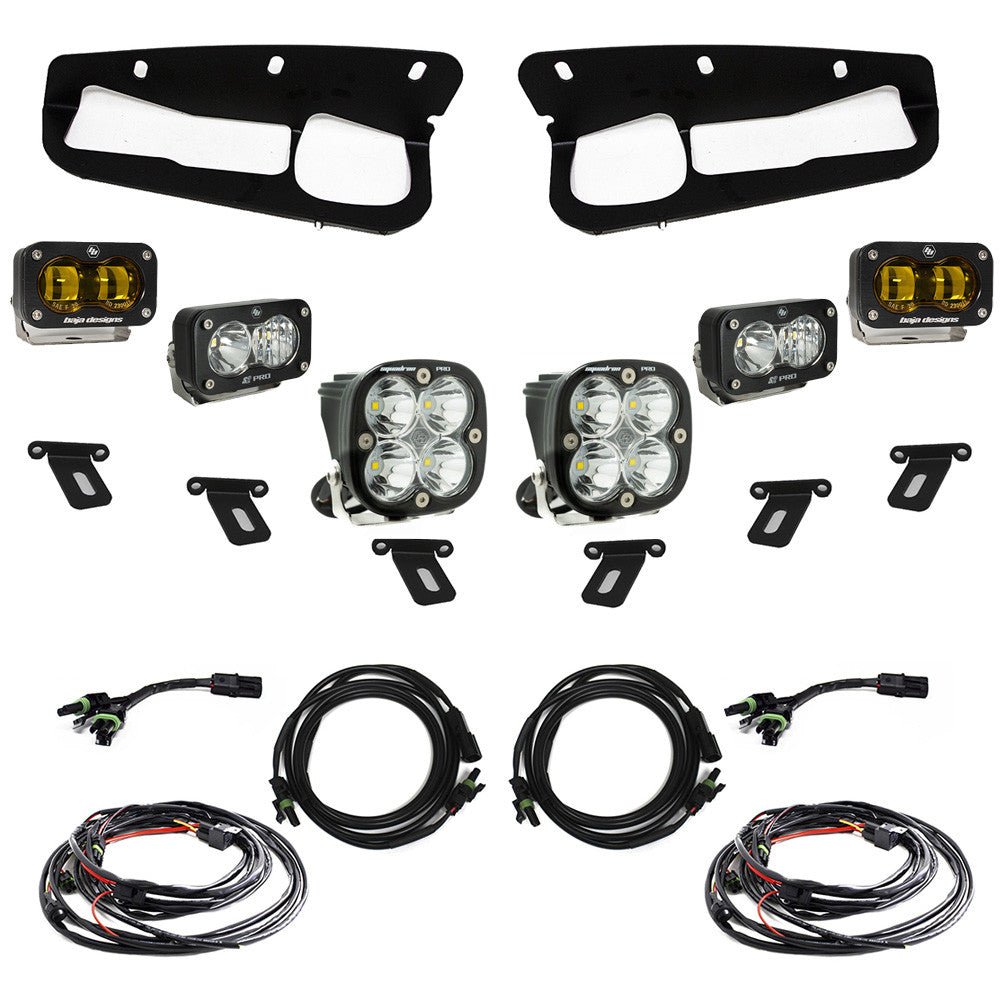 Baja Designs S2 SAE “Pro” Fog Pocket Amber Light Kit W/ Steel Bumper 2021 - 2025 Bronco - Speedlogix