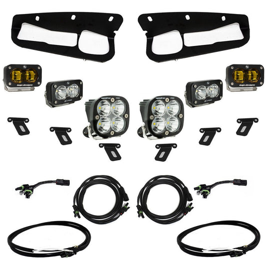 Baja Designs S2 SAE “Pro” Fog Pocket Amber Light Kit W/ Upfitter W/ Steel Bumper 2021 - 2025 Bronco - Speedlogix