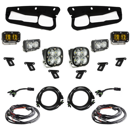 Baja Designs S2 SAE “SPORTSMEN” Fog Pocket Amber Light Kit W/ Steel Bumper 2021 - 2025 Bronco - Speedlogix