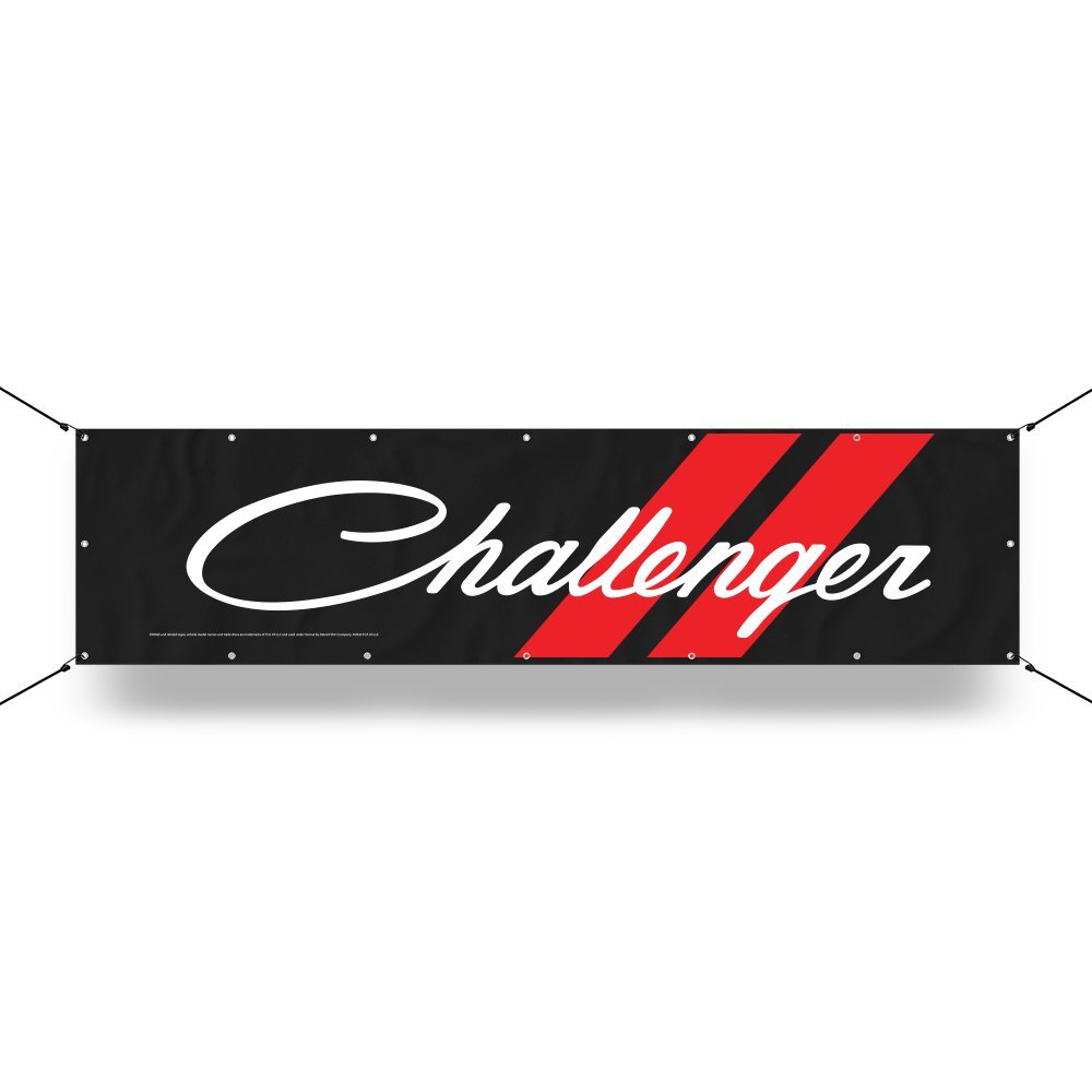 Banner - Dodge Challenger Script with Rhombus Long - Speedlogix