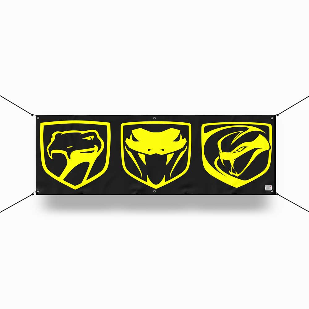 Banner - Dodge Viper Tri - logo - Multiple color options - Speedlogix
